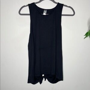 Yogalicious Black Tie Back Tank Top